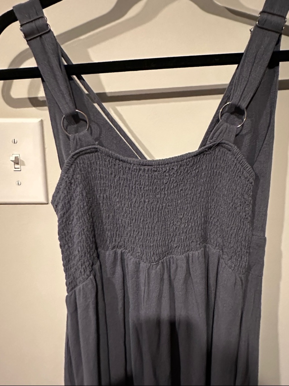 Sleeveless Wide-Leg Jumpsuit in Slate Blue Gray - Picture 4 of 4